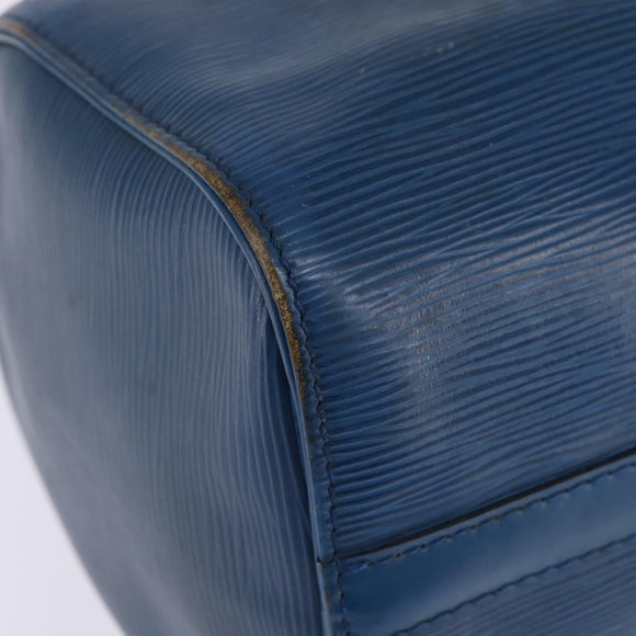 LOUIS VUITTON Epi Speedy 25 Hand Bag Toledo Blue M43015 LV Auth 145306