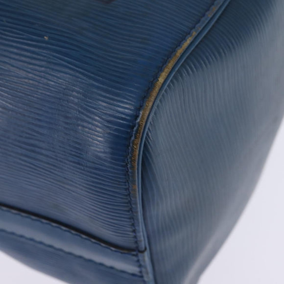 LOUIS VUITTON Epi Speedy 25 Hand Bag Toledo Blue M43015 LV Auth 145306