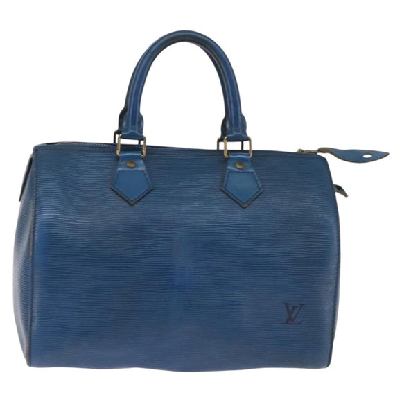 LOUIS VUITTON Epi Speedy 25 Hand Bag Toledo Blue M43015 LV Auth 145306