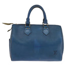 LOUIS VUITTON Epi Speedy 25 Hand Bag Toledo Blue M43015 LV Auth 145306-2