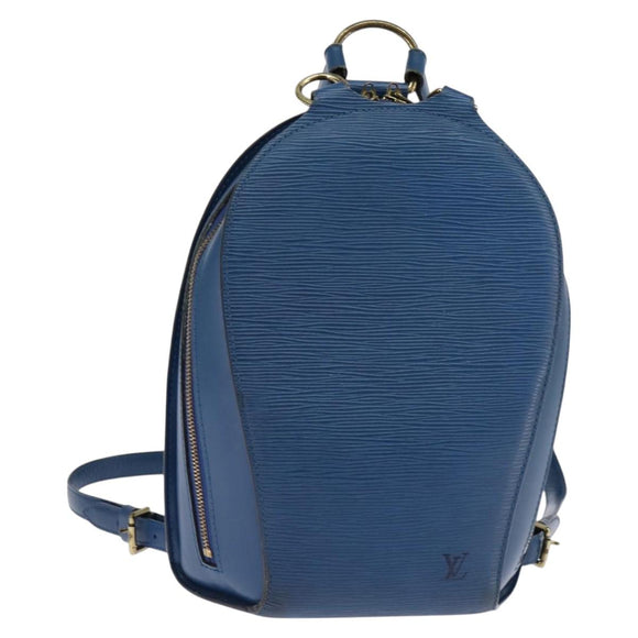 LOUIS VUITTON Epi Mabillon Backpack Blue M52235 LV Auth 145307