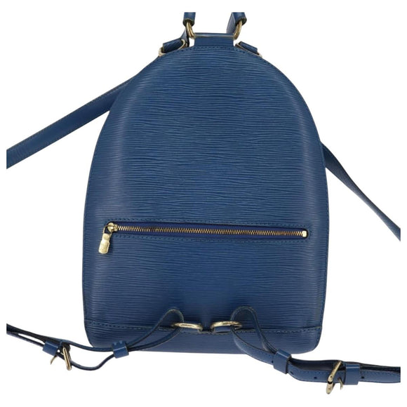 LOUIS VUITTON Epi Mabillon Backpack Blue M52235 LV Auth 145307