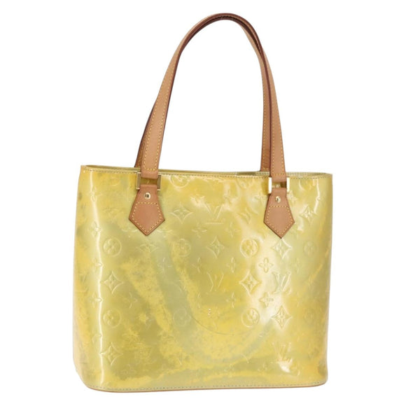 LOUIS VUITTON Monogram Vernis Houston Hand Bag Gris M91053 LV Auth 145309