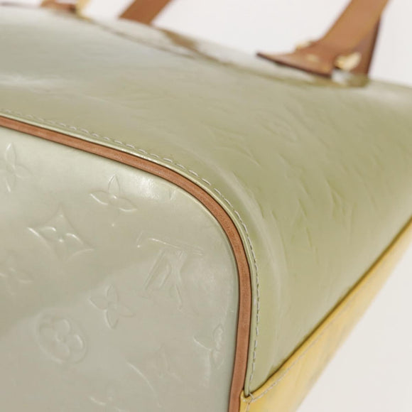 LOUIS VUITTON Monogram Vernis Houston Hand Bag Gris M91053 LV Auth 145309