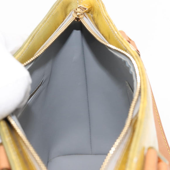 LOUIS VUITTON Monogram Vernis Houston Hand Bag Gris M91053 LV Auth 145309