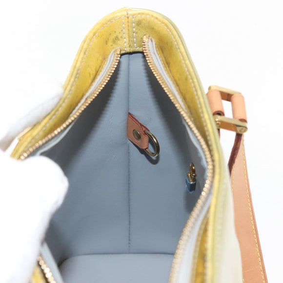 LOUIS VUITTON Monogram Vernis Houston Hand Bag Gris M91053 LV Auth 145309