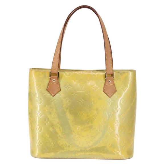 LOUIS VUITTON Monogram Vernis Houston Hand Bag Gris M91053 LV Auth 145309