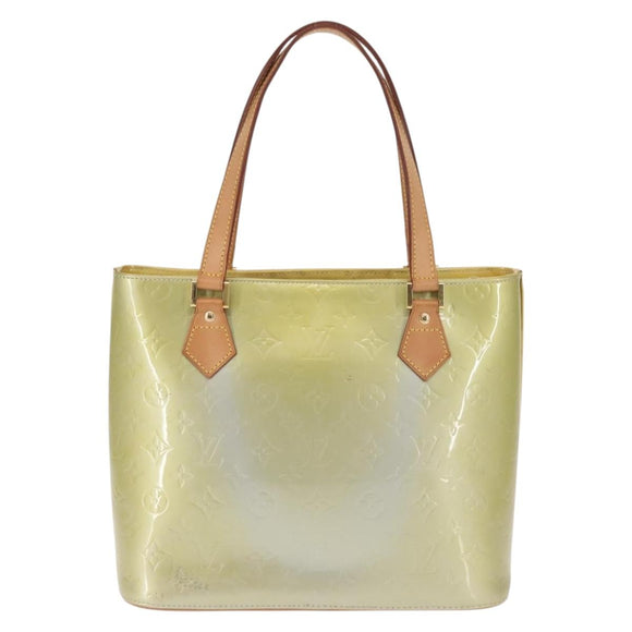 LOUIS VUITTON Monogram Vernis Houston Hand Bag Gris M91053 LV Auth 145309