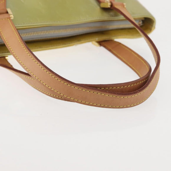 LOUIS VUITTON Monogram Vernis Houston Hand Bag Gris M91053 LV Auth 145309