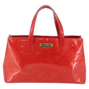 LOUIS VUITTON Monogram Vernis Wilshire Boulevard Bag Rose Pop M93643 Auth 145310-13