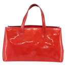 LOUIS VUITTON Monogram Vernis Wilshire Boulevard Bag Rose Pop M93643 Auth 145310-2