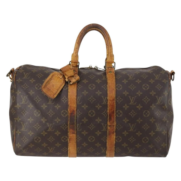 LOUIS VUITTON Monogram Keepall Bandouliere 45 Boston Bag M41418 LV Auth 145316