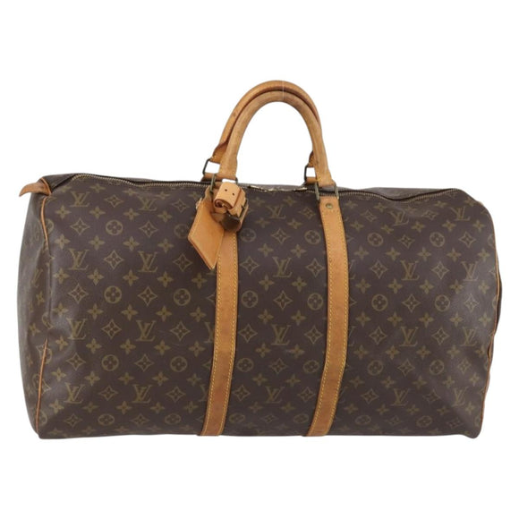 LOUIS VUITTON Monogram Keepall 55 Boston Bag M41424 LV Auth 145318