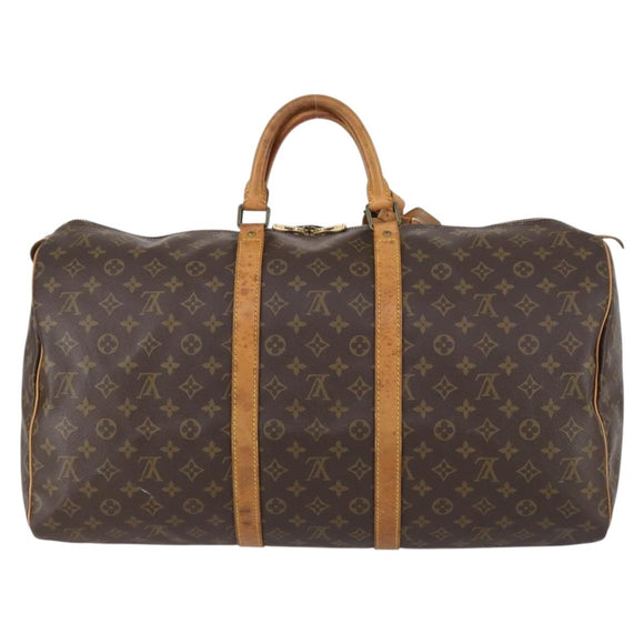 LOUIS VUITTON Monogram Keepall 55 Boston Bag M41424 LV Auth 145318