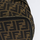 FENDI Zucca Canvas Vanity Pouch Black Brown gold Auth 145319-15