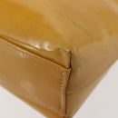 CHANEL Chain Shoulder Bag Enamel Yellow CC Auth 145322-14