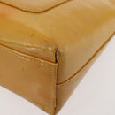 CHANEL Chain Shoulder Bag Enamel Yellow CC Auth 145322-16