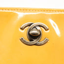 CHANEL Chain Shoulder Bag Enamel Yellow CC Auth 145322-10