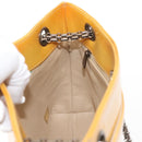CHANEL Chain Shoulder Bag Enamel Yellow CC Auth 145322-19