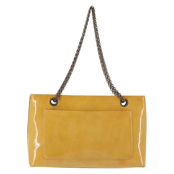 CHANEL Chain Shoulder Bag Enamel Yellow CC Auth 145322 - 0