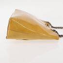 CHANEL Chain Shoulder Bag Enamel Yellow CC Auth 145322-3
