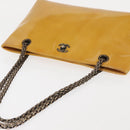 CHANEL Chain Shoulder Bag Enamel Yellow CC Auth 145322-6