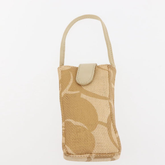 CHANEL Camelia Tote Bag Raffia Beige Gold CC Auth 145323