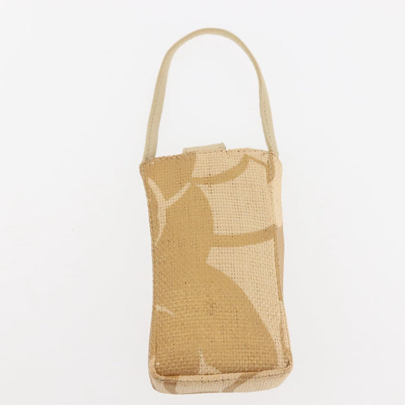 CHANEL Camelia Tote Bag Raffia Beige Gold CC Auth 145323