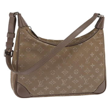 LOUIS VUITTON Monogram Satin Little Boulogne Hand Bag Beige M92143 Auth 145324
