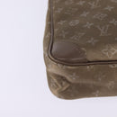 LOUIS VUITTON Monogram Satin Little Boulogne Hand Bag Beige M92143 Auth 145324-15