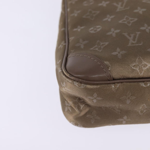 LOUIS VUITTON Monogram Satin Little Boulogne Hand Bag Beige M92143 Auth 145324