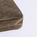 LOUIS VUITTON Monogram Satin Little Boulogne Hand Bag Beige M92143 Auth 145324-16