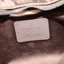 LOUIS VUITTON Monogram Satin Little Boulogne Hand Bag Beige M92143 Auth 145324-17