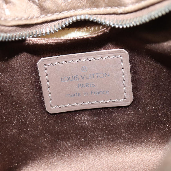 LOUIS VUITTON Monogram Satin Little Boulogne Hand Bag Beige M92143 Auth 145324