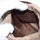 LOUIS VUITTON Monogram Satin Little Boulogne Hand Bag Beige M92143 Auth 145324-19