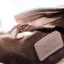 LOUIS VUITTON Monogram Satin Little Boulogne Hand Bag Beige M92143 Auth 145324-11