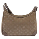LOUIS VUITTON Monogram Satin Little Boulogne Hand Bag Beige M92143 Auth 145324-13