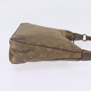 LOUIS VUITTON Monogram Satin Little Boulogne Hand Bag Beige M92143 Auth 145324-4