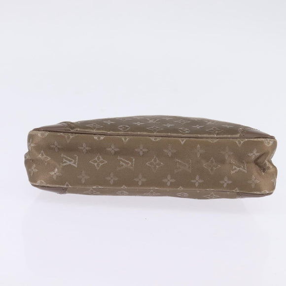 LOUIS VUITTON Monogram Satin Little Boulogne Hand Bag Beige M92143 Auth 145324