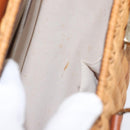 Salvatore Ferragamo Gancini Hand Bag Rattan Beige Gold Auth 145326-10