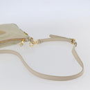 PRADA Shoulder Bag Nylon Leather Beige Gold Auth 145330-7