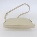 PRADA Shoulder Bag Nylon Leather Beige Gold Auth 145330-5