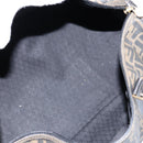 FENDI Zucca Canvas Boston Bag PVC Black Brown Auth 145332-11