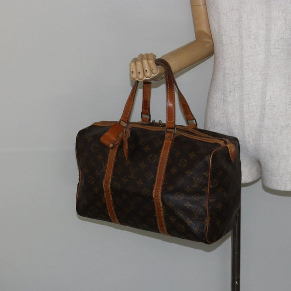 LOUIS VUITTON Monogram Sac Souple 35 Boston Bag M41626 LV Auth 145333