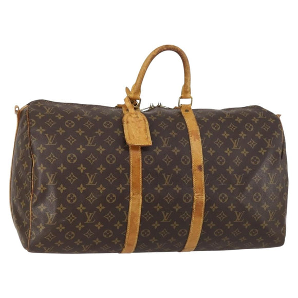 LOUIS VUITTON Monogram Keepall Bandouliere 55 Boston Bag M41414 LV Auth 145334
