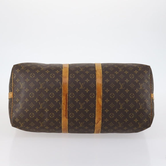 LOUIS VUITTON Monogram Keepall Bandouliere 55 Boston Bag M41414 LV Auth 145334