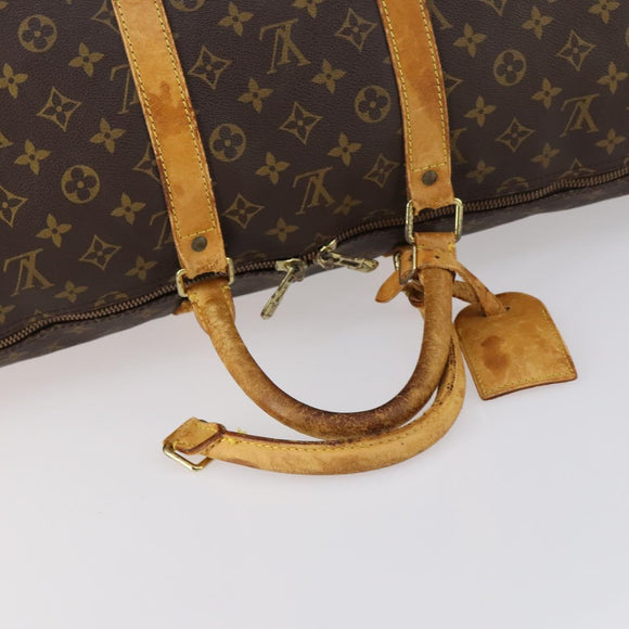 LOUIS VUITTON Monogram Keepall Bandouliere 55 Boston Bag M41414 LV Auth 145334