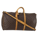 LOUIS VUITTON Monogram Keepall Bandouliere 60 Boston Bag M41412 LV Auth 145336-1