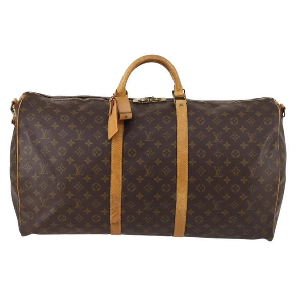 LOUIS VUITTON Monogram Keepall Bandouliere 60 Boston Bag M41412 LV Auth 145336