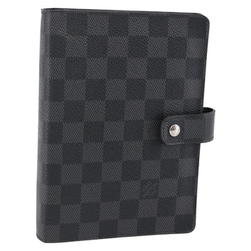 LOUIS VUITTON Damier Graphite Agenda MM Day Planner Cover R20242 LV Auth 145348
